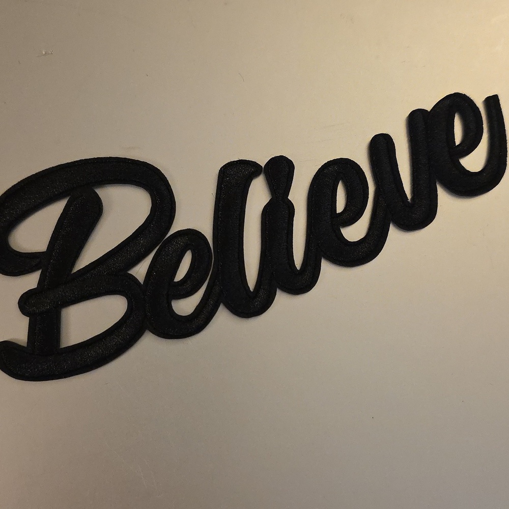 Iron On Patch BELIEVE